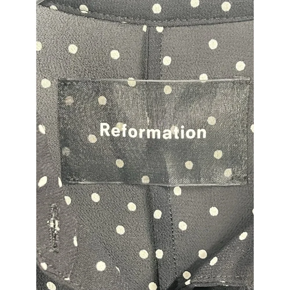 Reformation Black and White Polka Dot Blouse - Picture 4 of 7